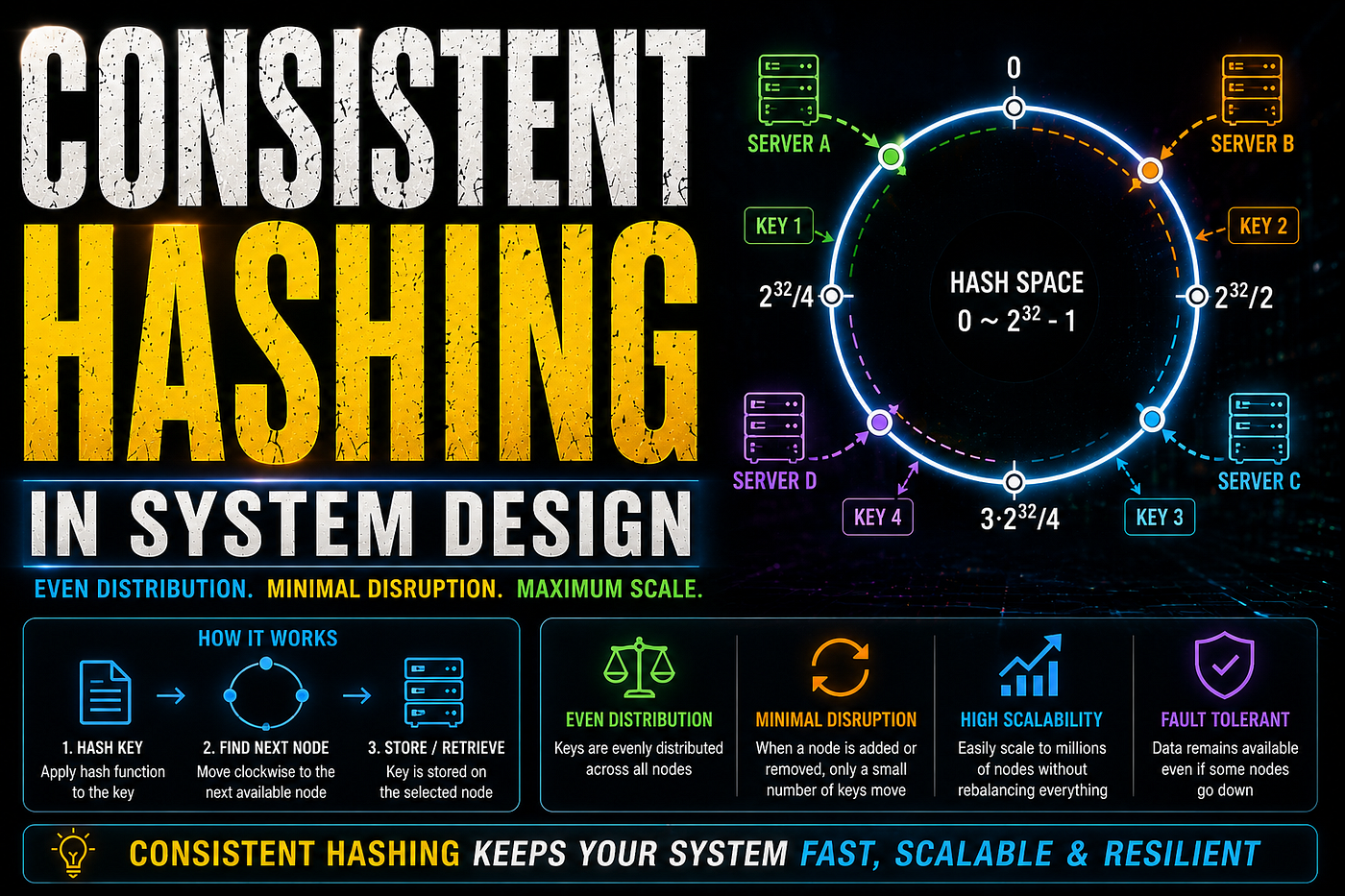 Consistent Hashing in System Design: The Scaling Technique Every Backend Engineer Should Understand