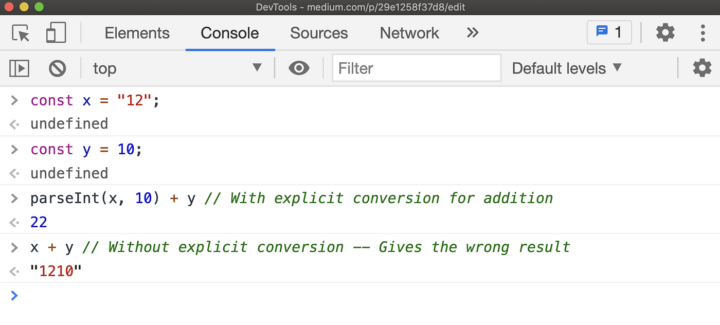 How to Avoid JavaScript Type Conversions | by Viduni Wickramarachchi | Bits  and Pieces