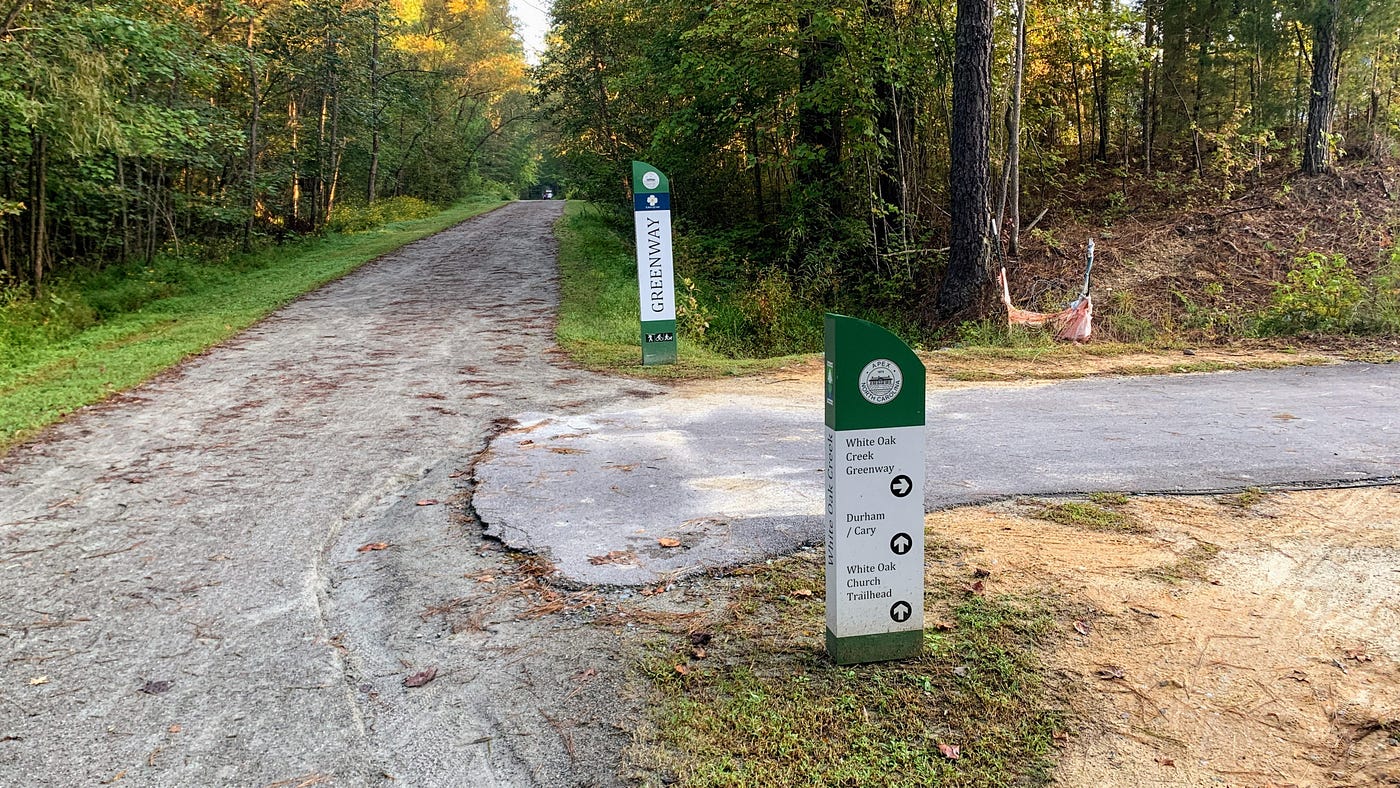 american tobacco trail white oak parking area White Oak Creek Greenway. For this week's route we visited White… | by Gina  James