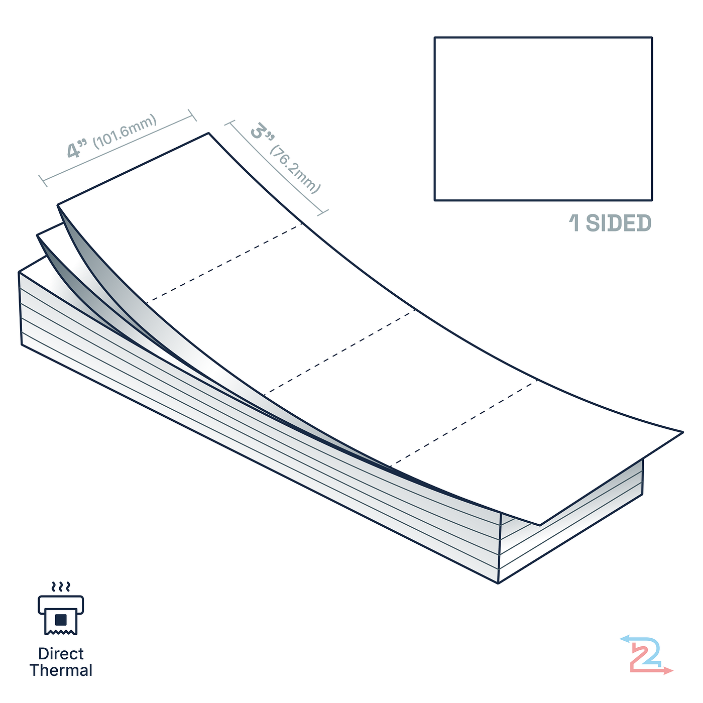 250 Paper Name Badges for Zebra Printer 4" x 3"