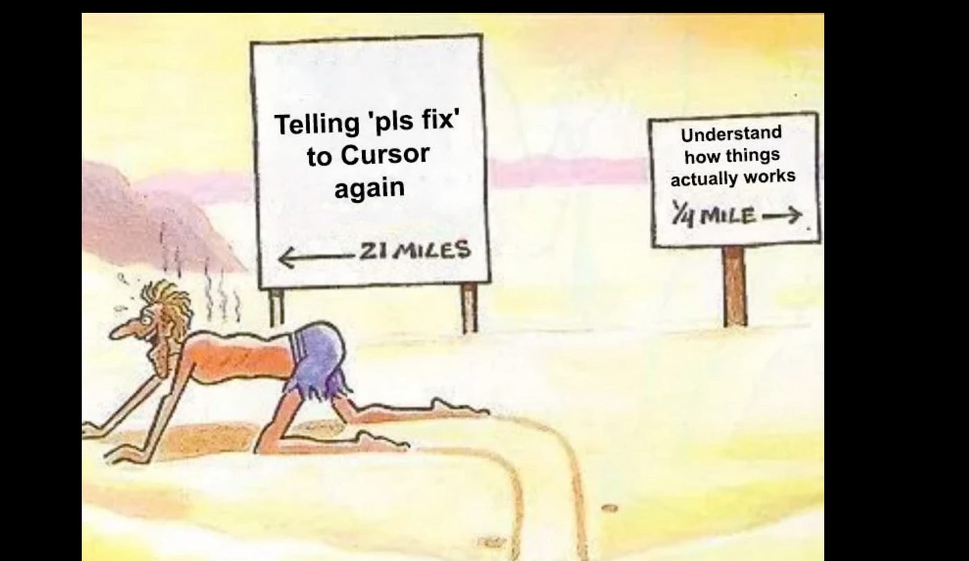 Cartoon illustrating the choice between prompting blindly and understanding AI agent orchestration