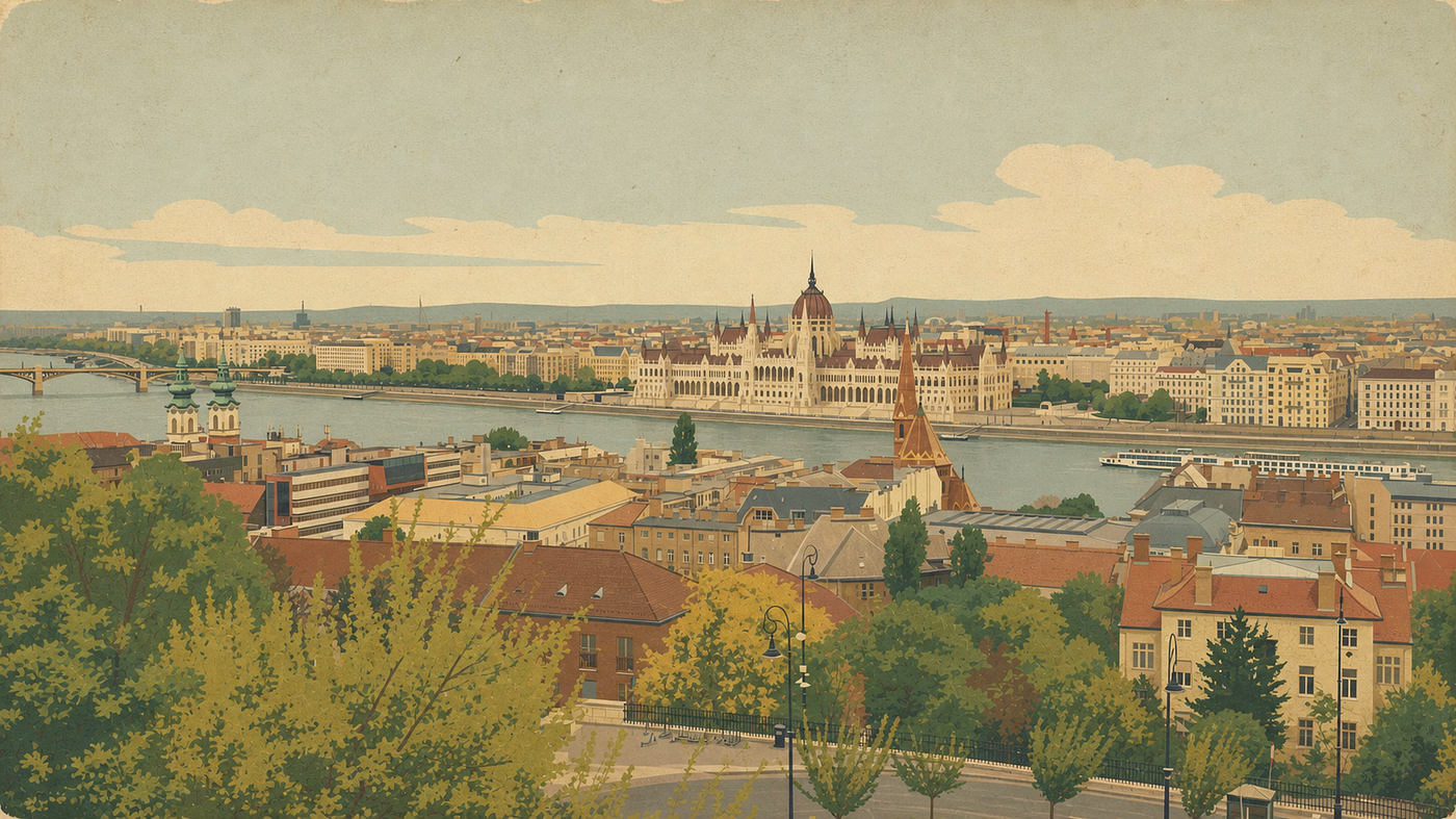 Budapest, Hungary. Circa 2026 AD. Photo by Author; AI-enhanced.