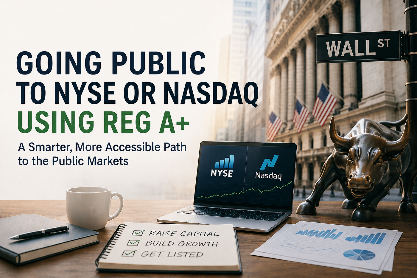 Going public to the NYSE or NASDAQ using Reg A