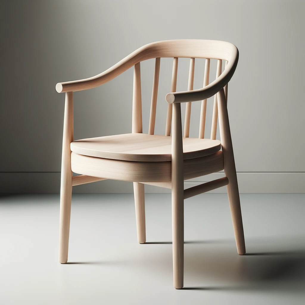 Scandinavian wood handmade chair
