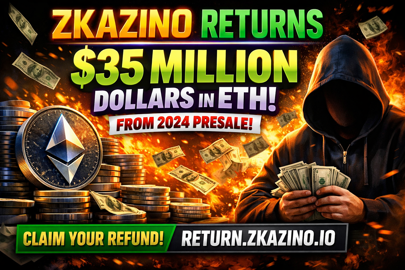 ZKasino Initiates $30M+ Return Process for Presale Investors