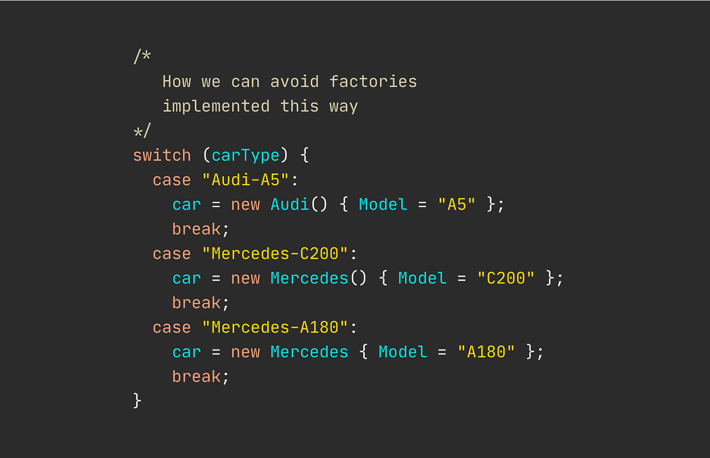 Factory Pattern Without Switch and If-Else | The Startup