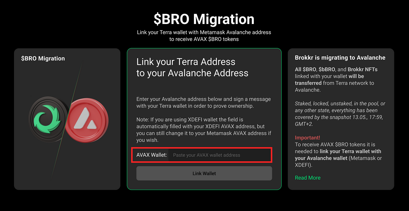 How to Migrate Terra $BRO to Avalanche | by Brokkr Finance | Medium