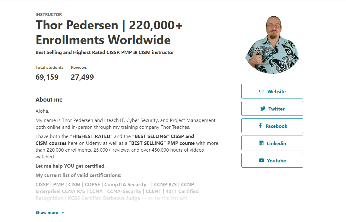 cissp thor pedersen