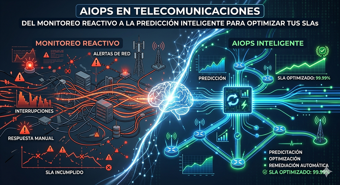 De Bomberos a Meteorólogos: Cómo AIOps transforma la Operación Telecom para Optimizar tus SLAs