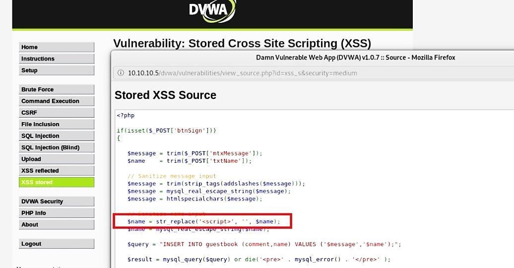 Examples of reflected XSS signatures.