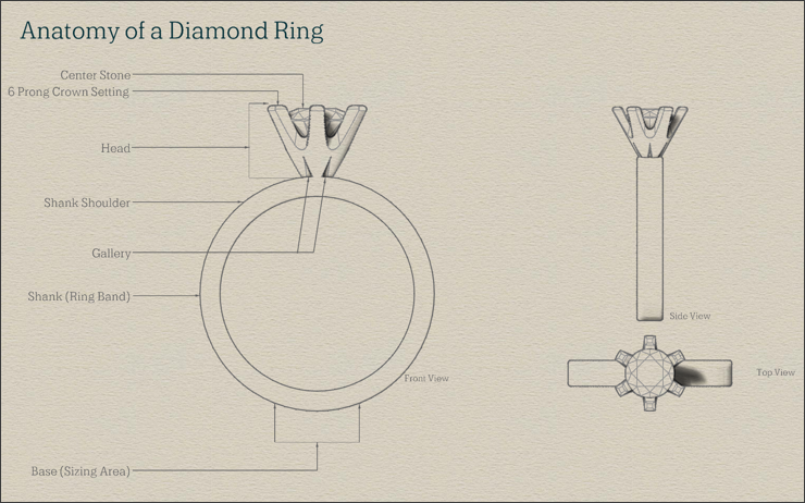 Parts of a Ring: The Anatomy of an Engagement Ring