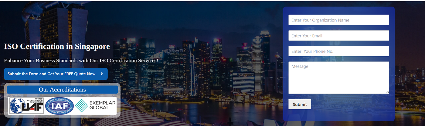 ISO Certification in Singapore.