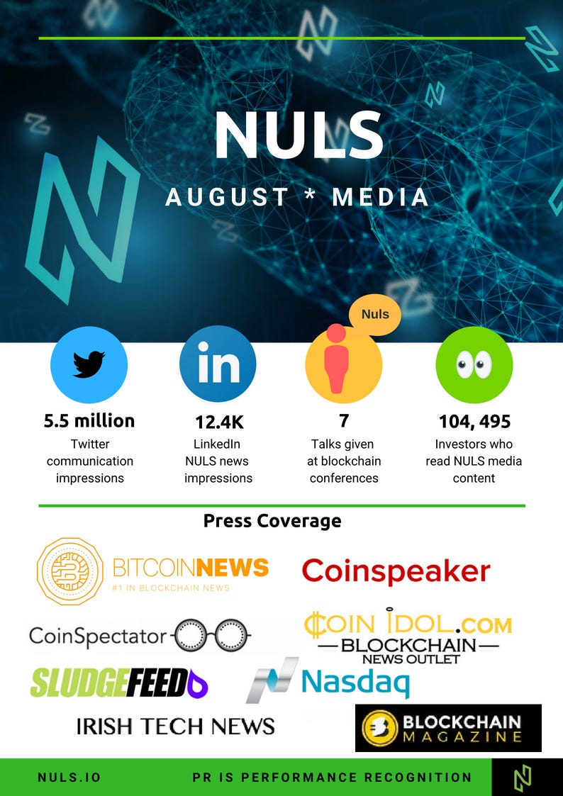 Sept 4th, 2018: Welcome to the NULS bi-monthly progress update. | by NULS  AI | Medium