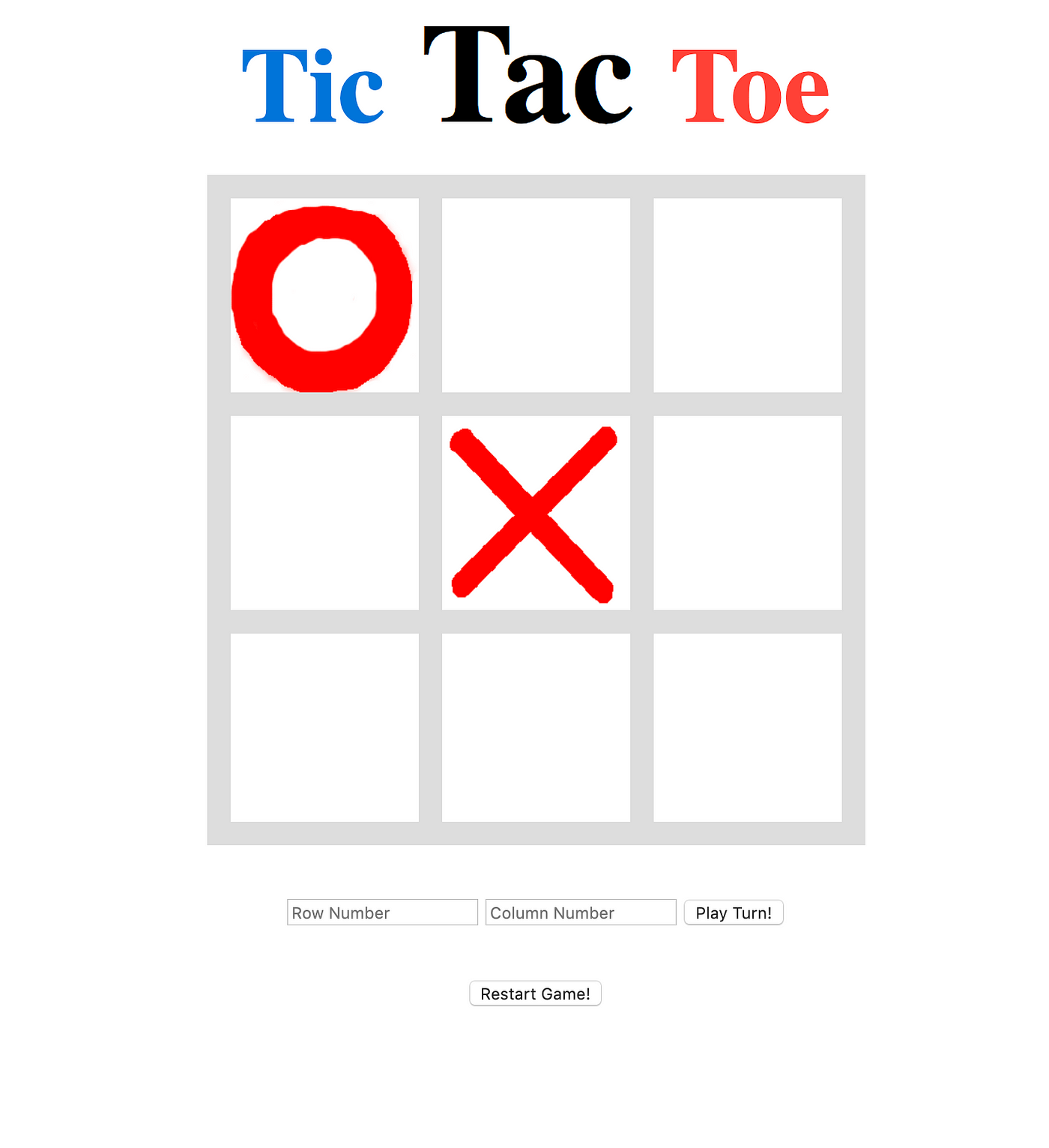 Tic Tac Toe in Prototype