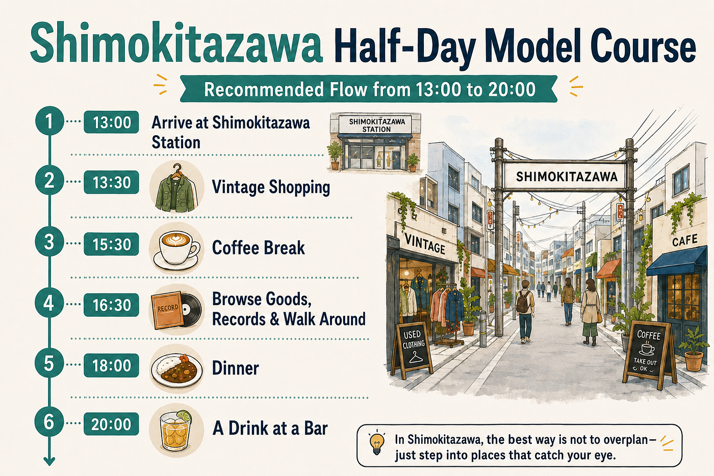 First Time in Shimokitazawa: A Half-Day Guide to Vintage Shops, Cafés, Dinner & Bars