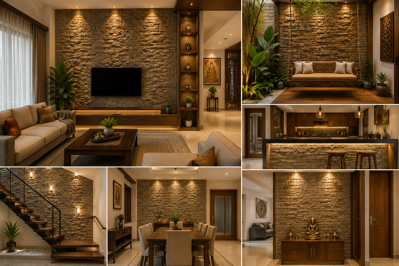Design Ideas to Elevate Spaces with Stacked Stone Walls