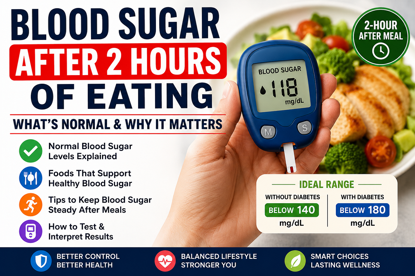 Blood Sugar After 2 Hours of Eating: What’s Normal?