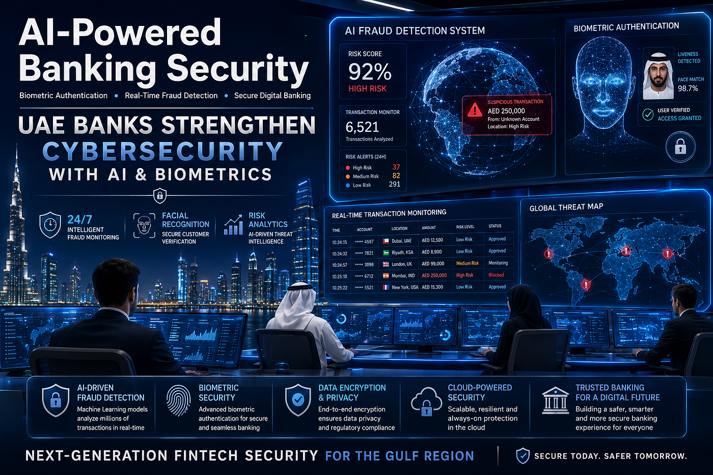 UAE Banks Strengthen Security with AI Fraud Checks & Biometrics