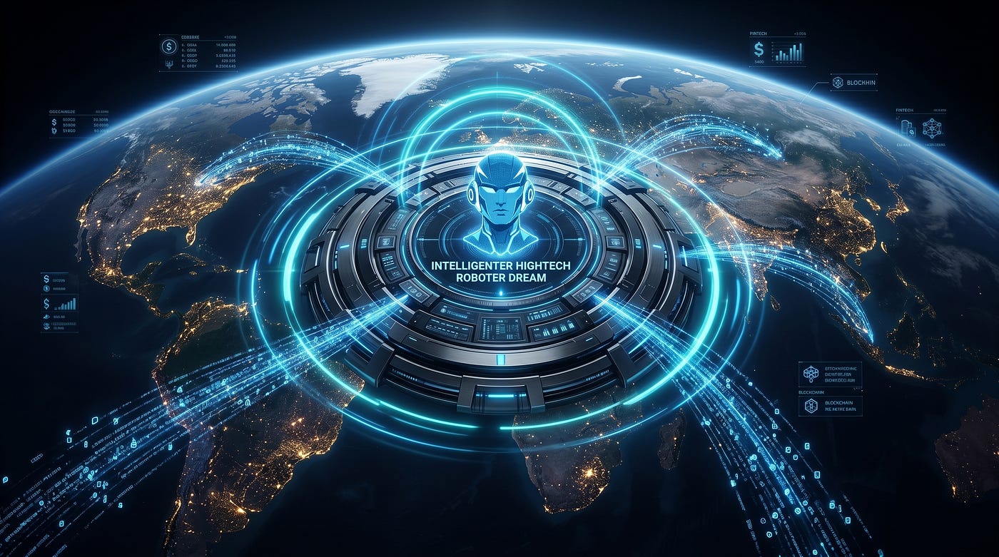 Intelligenter Hightech-Roboter Dream analysiert intelligente Kontrollsysteme