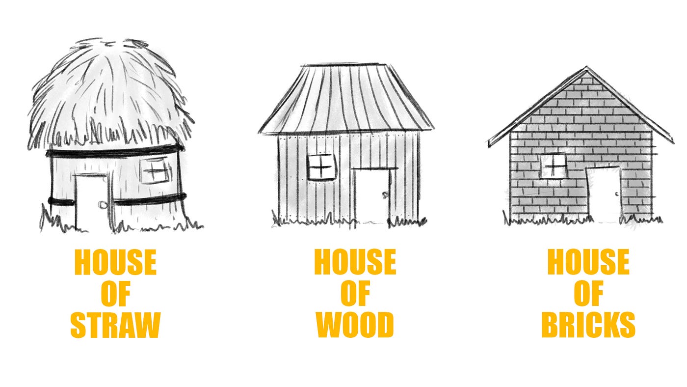 three-little-pigs-wood-houses
