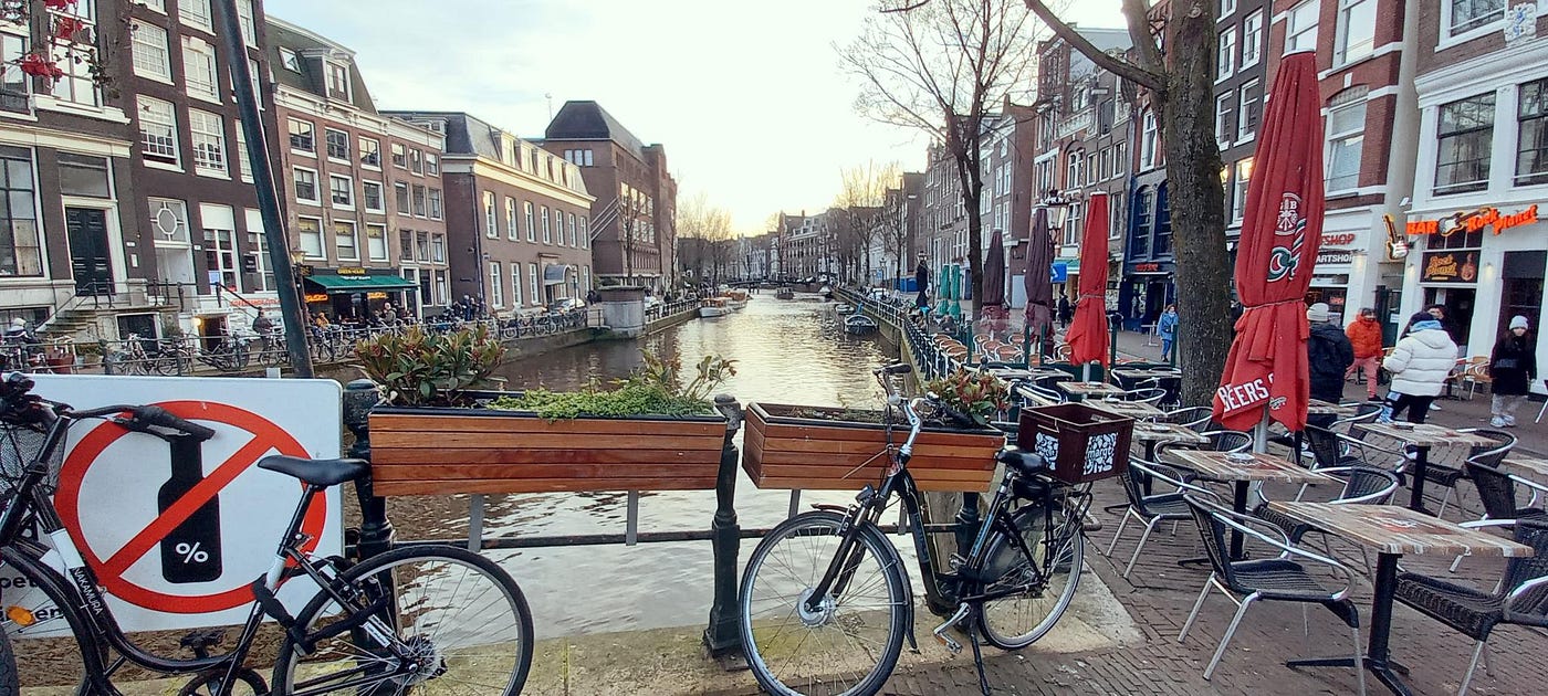 Don’t drink and bike. 100 Euros fine in Amsterdam. Red light district. My photo dedicated to Vincent Croos