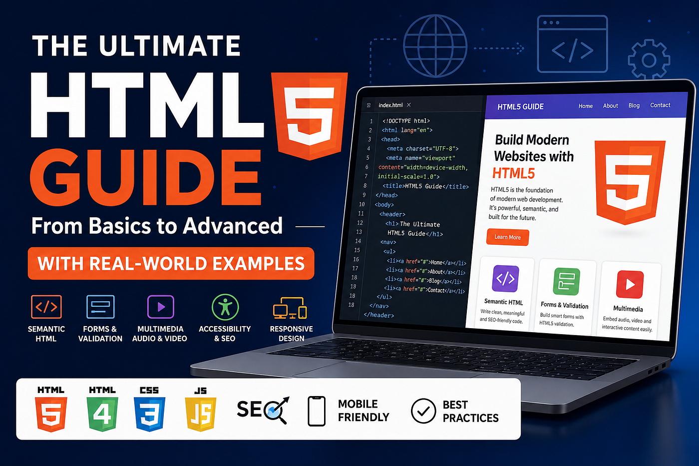 The Ultimate HTML5 Guide: Learn HTML From Basics to Advanced With Real-World Examples