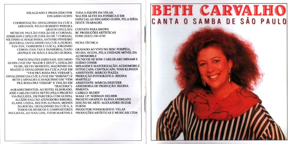 Beth Carvalho - Volta Por Cima (Canta o Samba de São Paulo/1993) 