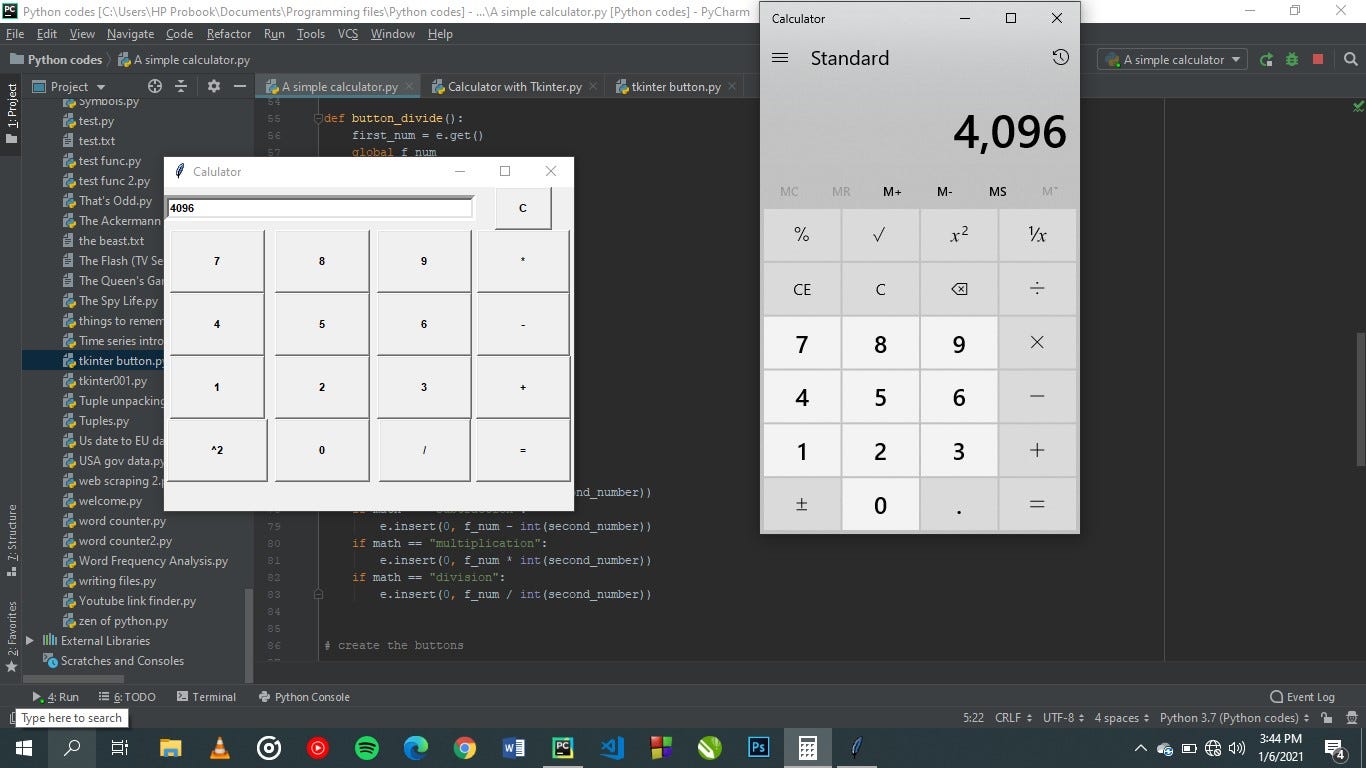 How to build a simple calculator app using Tkinter | by Akorede Adewole |  Medium
