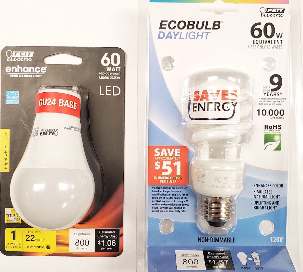 CFL vs. LED light bulbs. by Michael Choe | Jan. 24, 2023 | by Hawaiian  Electric | Medium