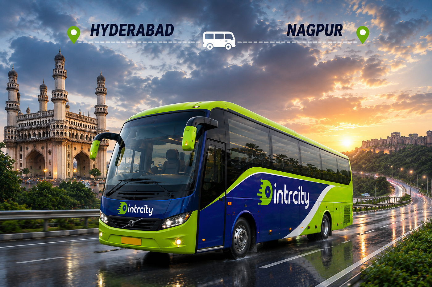 Monsoon Travel Made Easy: Hyderabad to Nagpur Bus with Premium Comfort & Safety