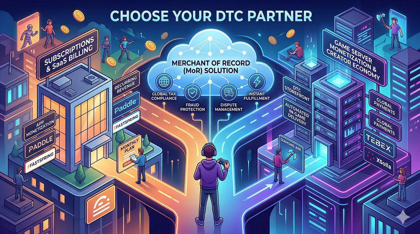 Beyond the App Store: Navigating DTC Monetization for Games (Tebex vs. Xsolla vs. Paddle)