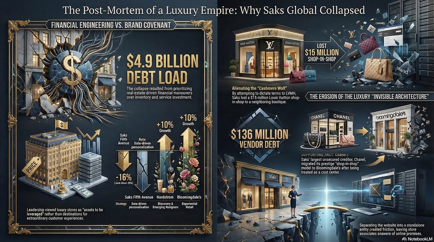 Saks Global Collapsed Because Leadership Forgot What Luxury Is