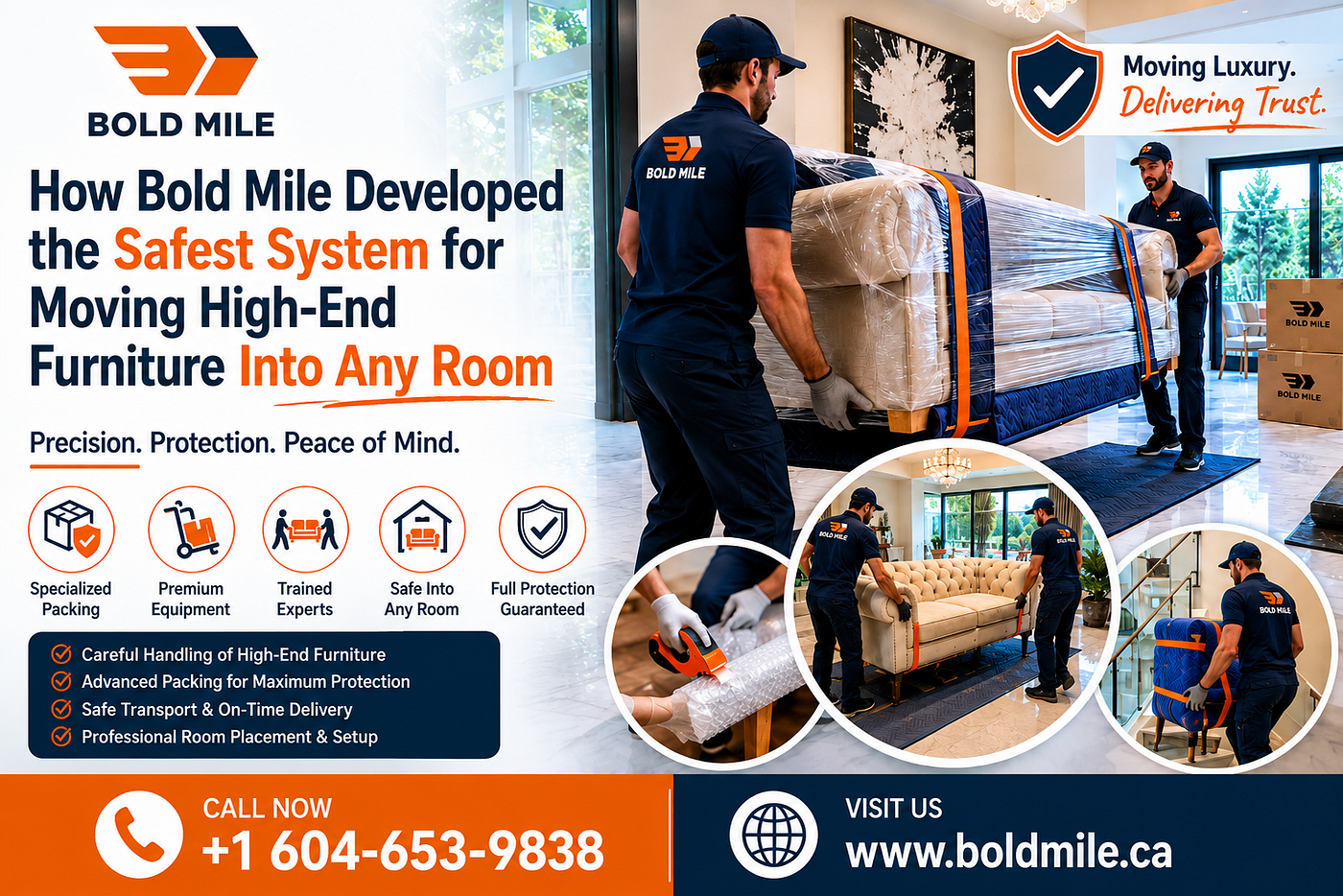 How Bold Mile Developed the Safest System for Moving High-End Furniture Into Any Room