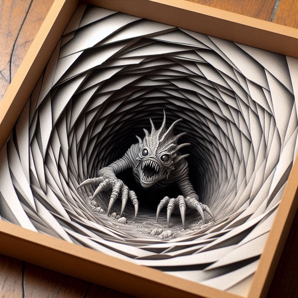 Anamorphic Papercraft Art: 3D Drawings That Create Stunning Depth