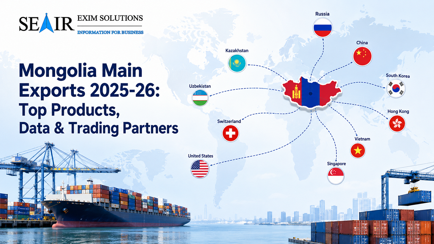 Mongolia Main Exports 2025–26: Top Products, Export Data & Trading Partners