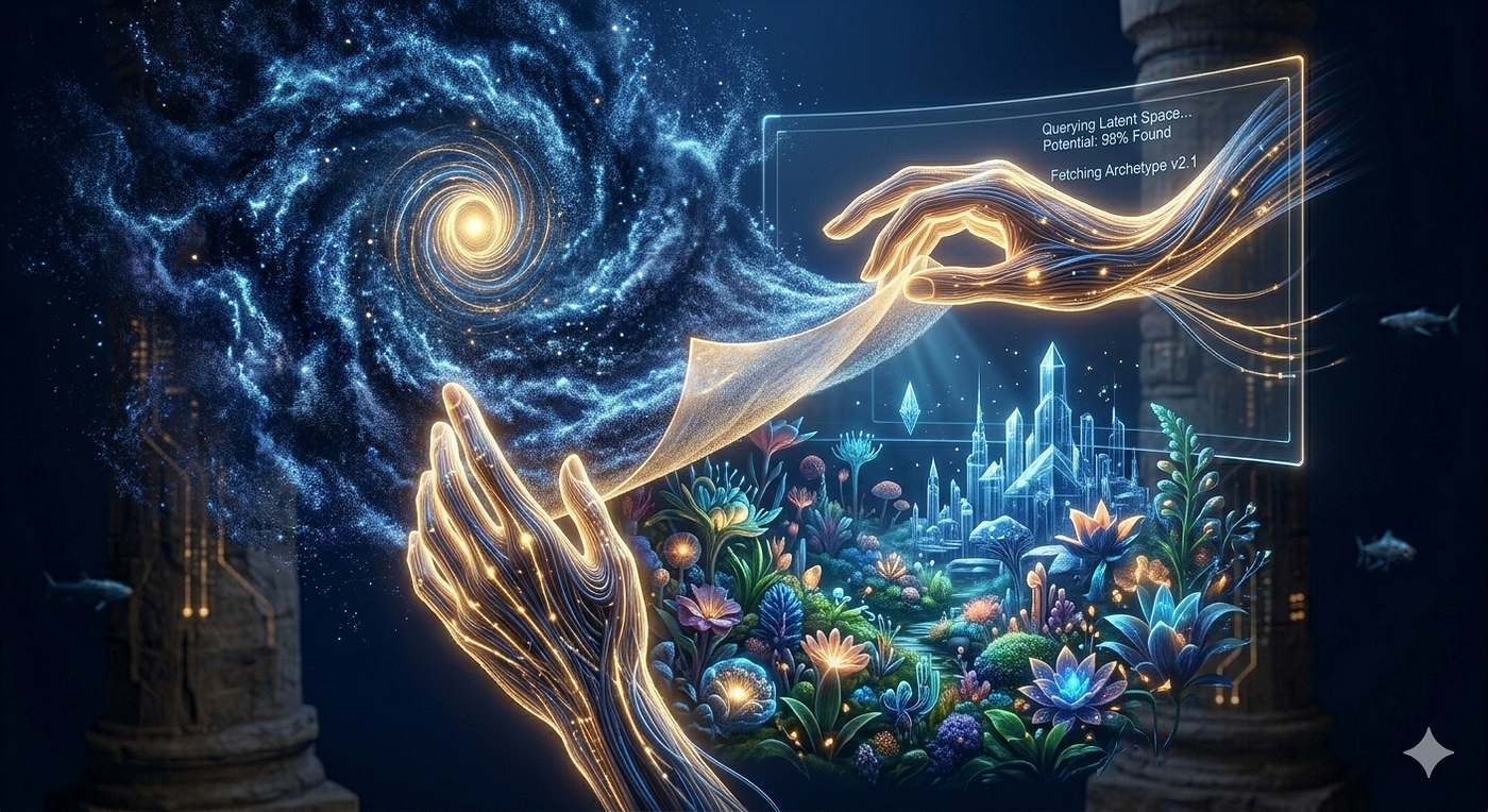 “The Great De-noising:” A visual metaphor of the human mind peeling back the layers of ‘Digital Static’ (Noise) to reveal the high-resolution archetypes of the Unseen.