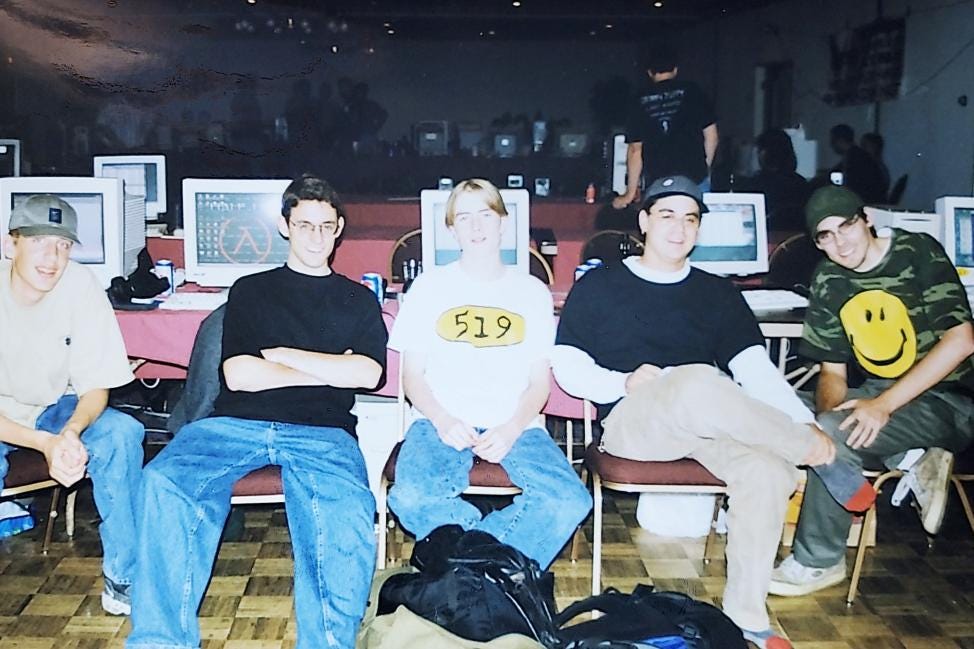 1997 Esports Lan with Clan519 with DJ Wheat on far right