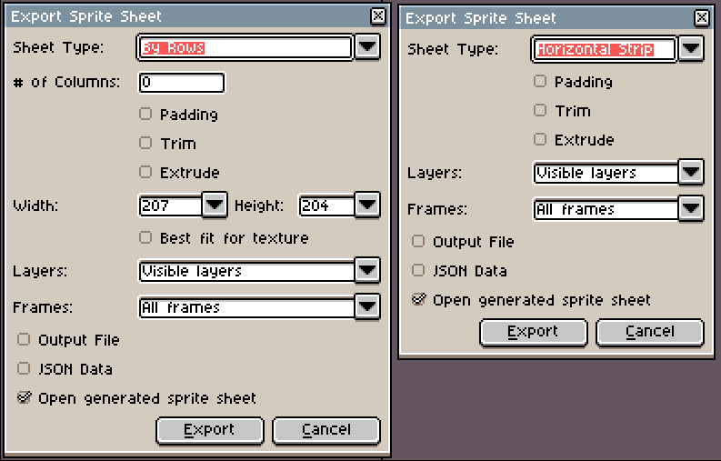 Question] Trying to export a gif for kickstarter, first is aespriter export  (flawless) 2nd is how it renders on KS. Any ideas on how to make it not  terrible? : r/aseprite