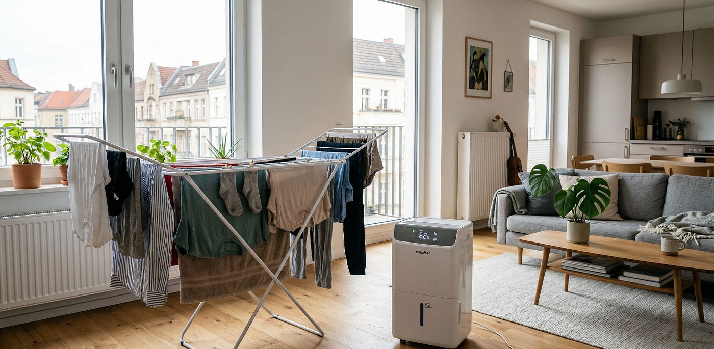 Warum Wäsche in Innenräumen oft nicht richtig trocknet, und wie du Schimmel vermeidest