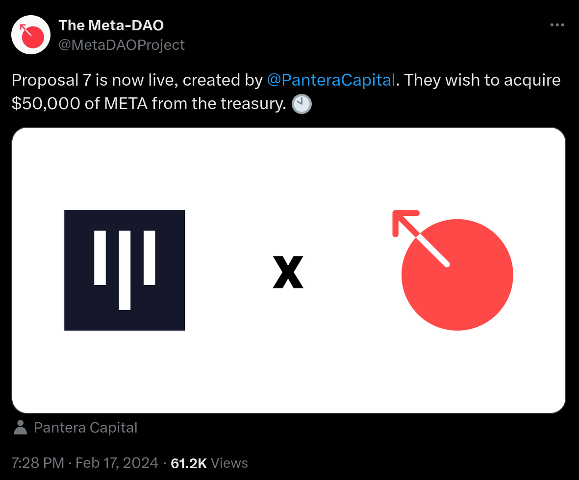The Monthly MetaDAO— February. Welcome to a new series! As we entered… | by  Proph3t | MetaDAO
