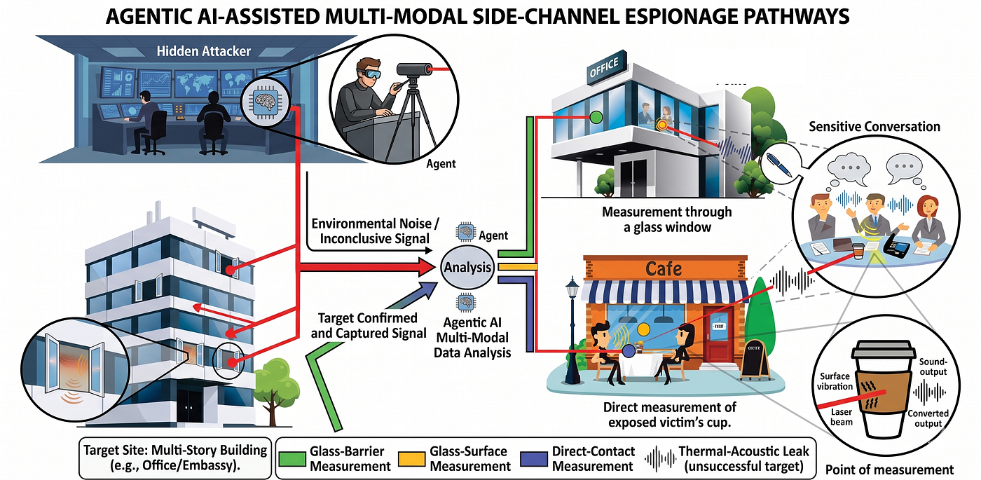 Agentic AI and Side-Channel Espionage