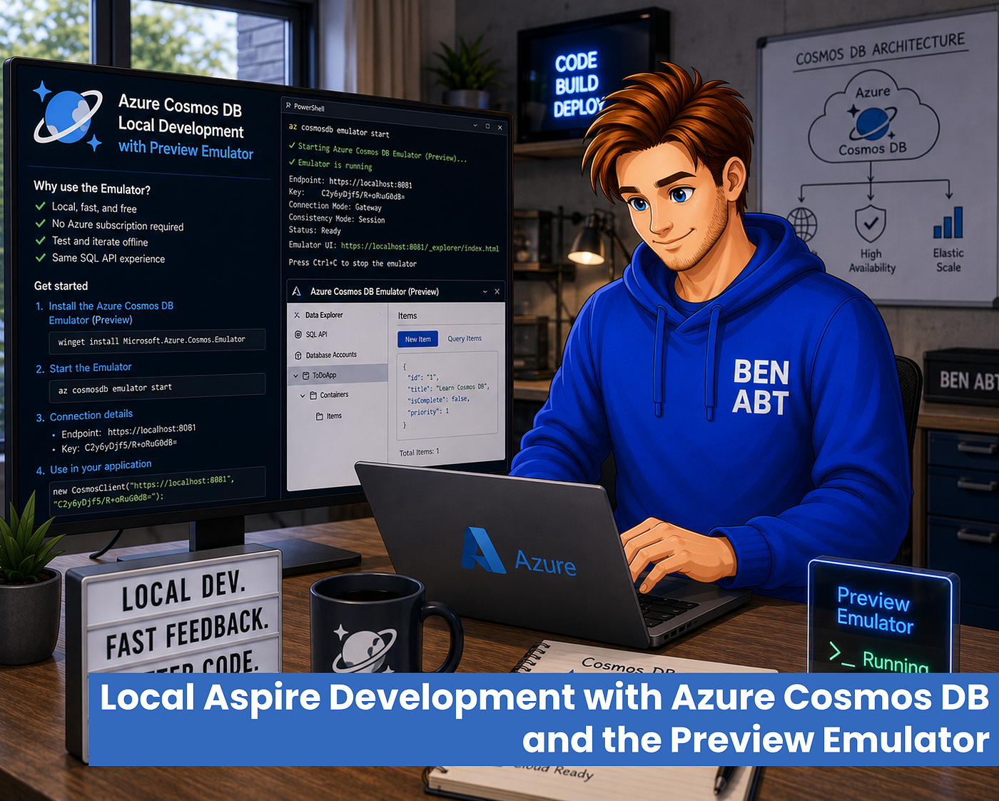 Local Aspire Development with Azure Cosmos DB and the Preview Emulator | BEN ABT