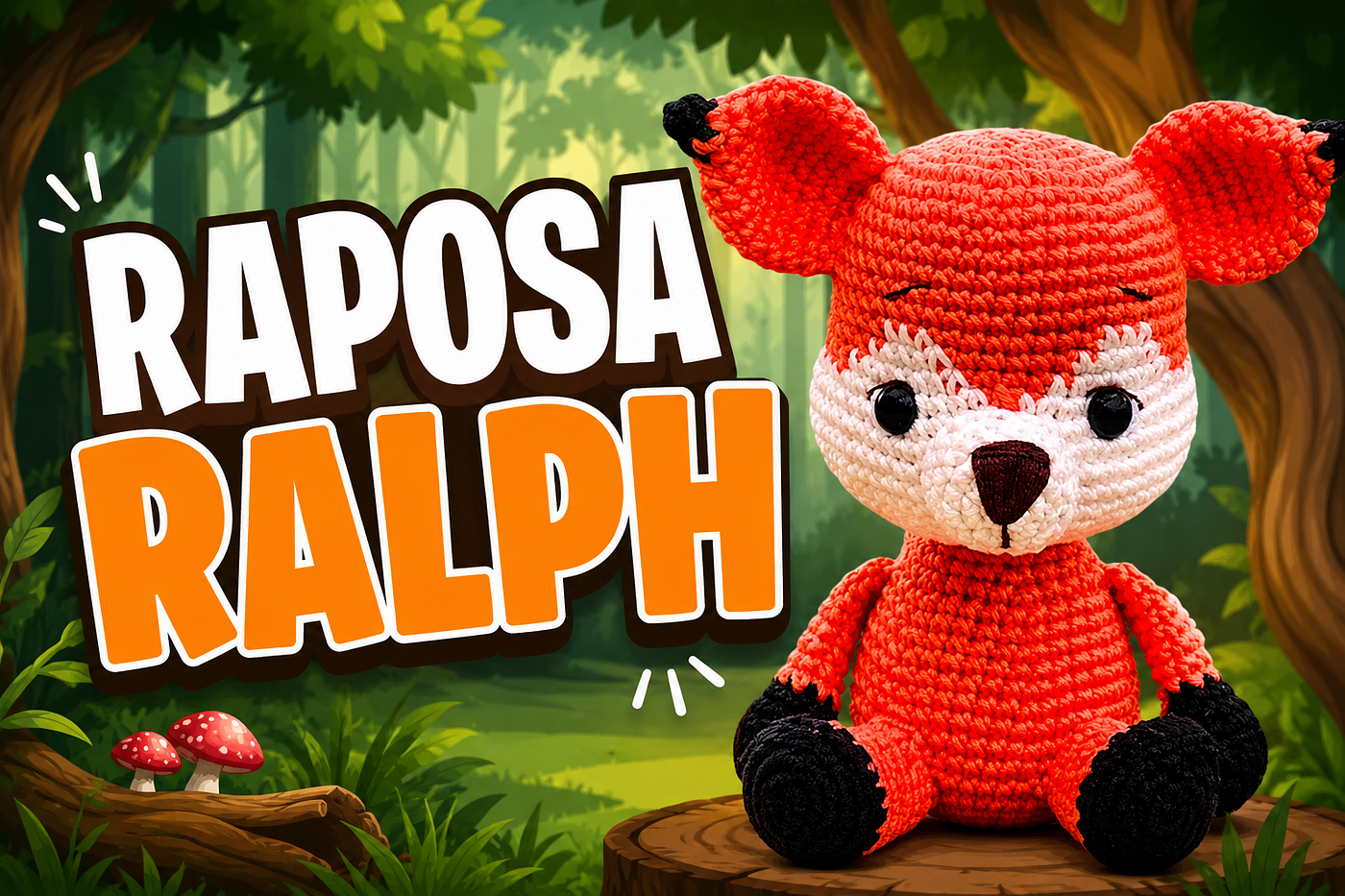 Raposa Ralph em Amigurumi: conheça o material