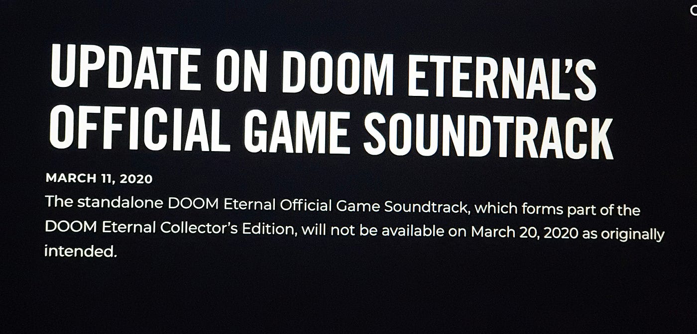 My full statement regarding DOOM Eternal, by Mick Gordon
