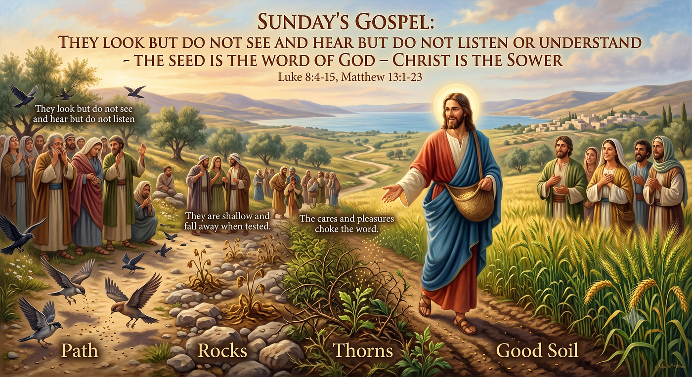 Sunday’s Gospel: They Look but Do Not See and Hear but Do Not Listen or Understand