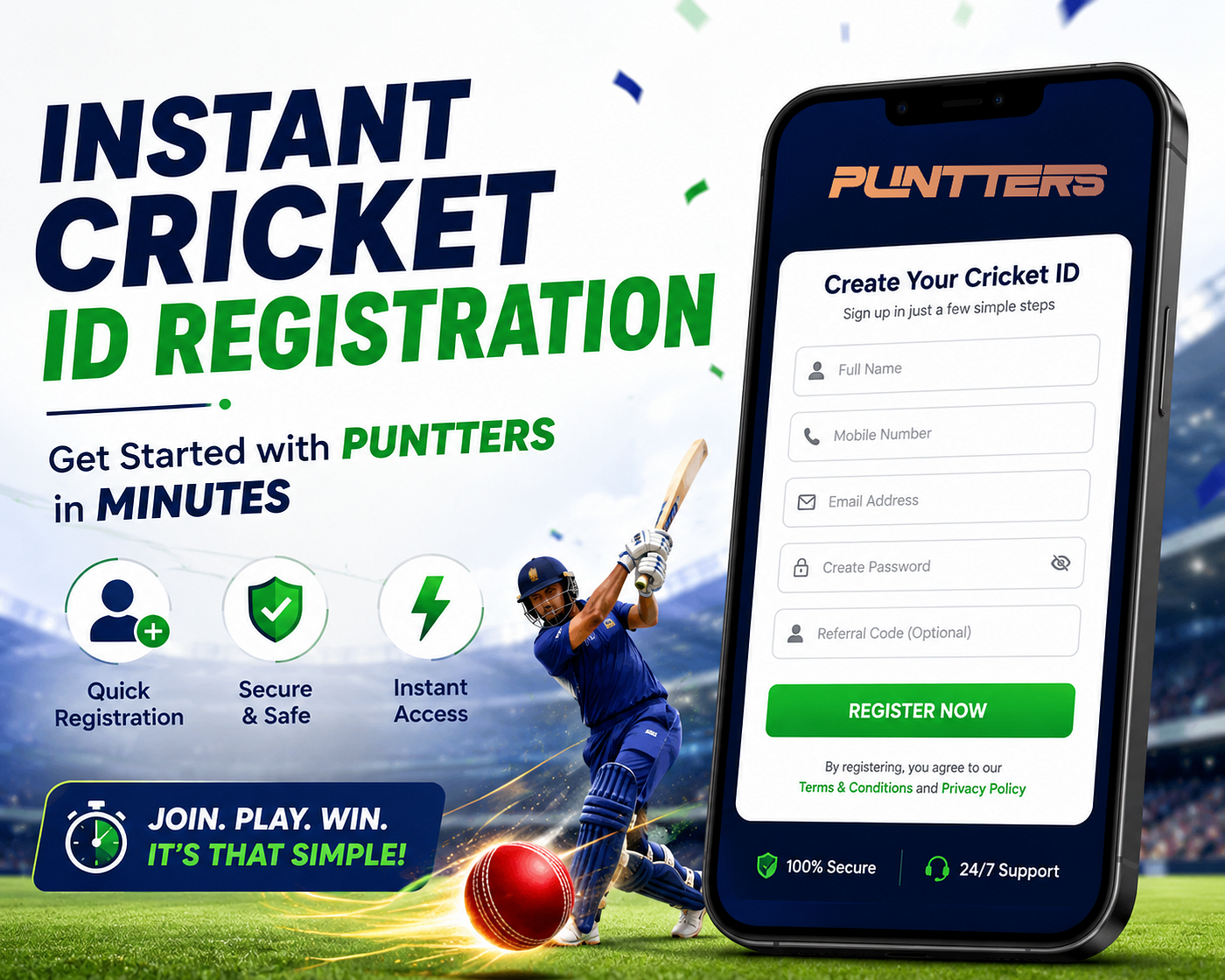 Instant Cricket ID Registration — Get Started with Puntters in Minutes