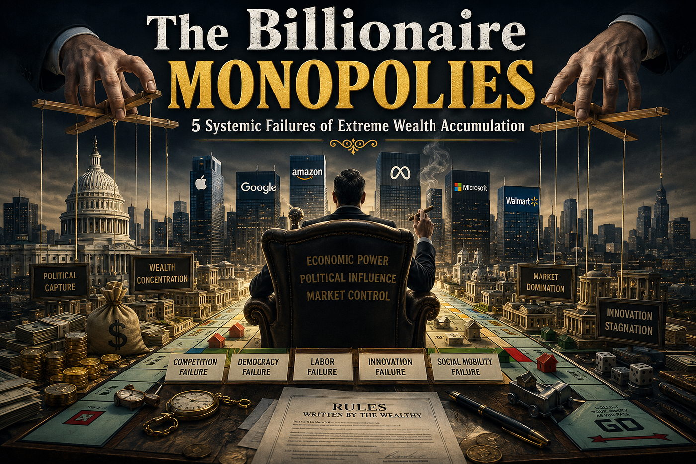 The Billionaire Monopolies: 5 Systemic Failures of Extreme Wealth Accumulation