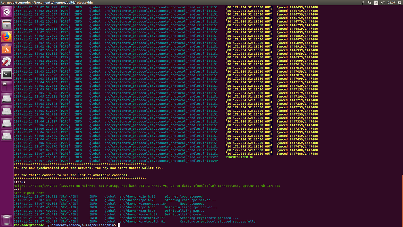 Running a monero node over Tor. Update your packages | by kico | Medium