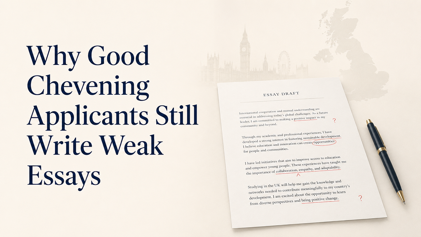 Why Good Chevening Applicants Still Write Weak Essays
