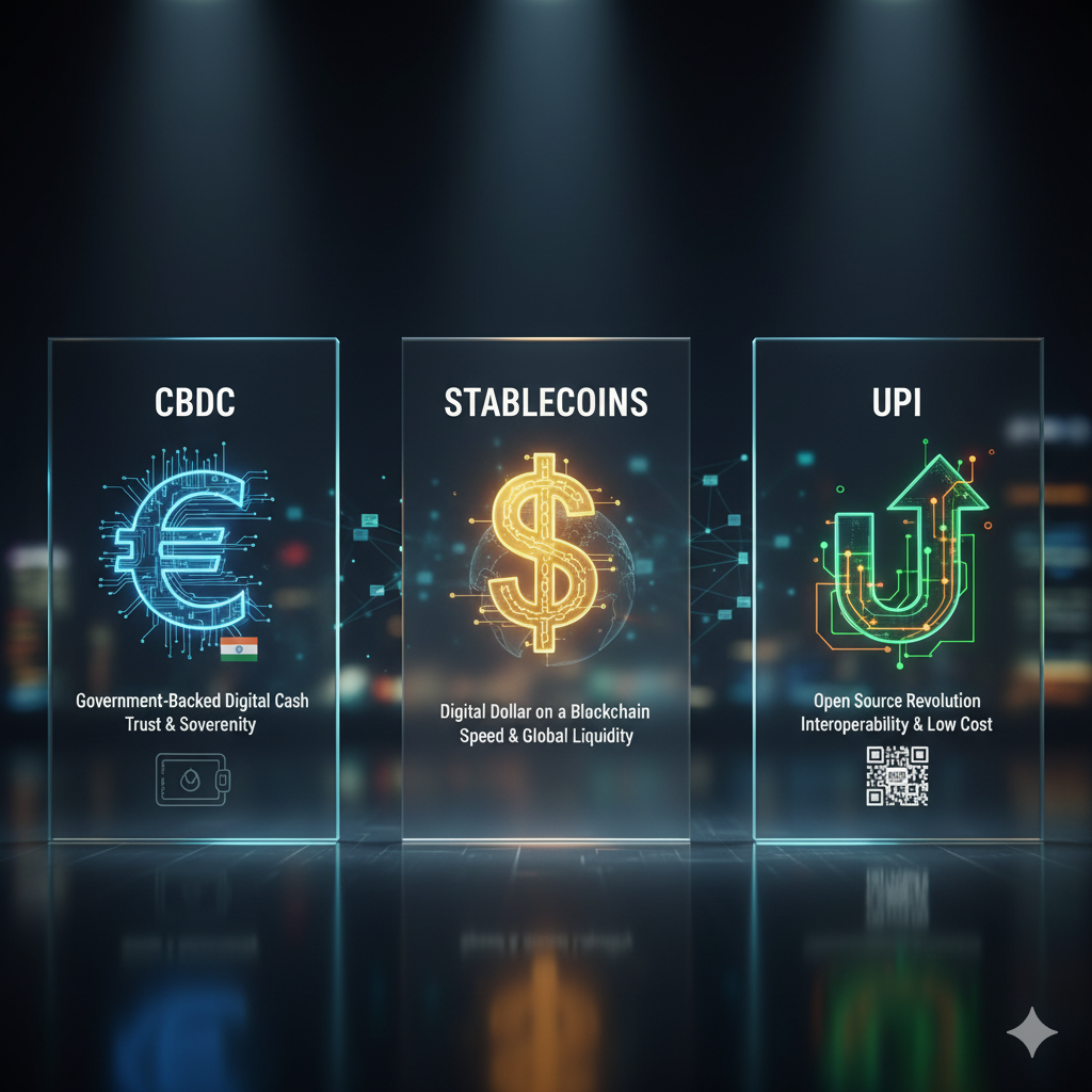The Billion-Dollar Showdown: CBDCs, Stablecoins, and UPI — Which Digital  Currency Will Win the Global South? | by Pratik Mishra | Medium